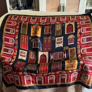 Longchamp Multicolor Door Pattern Scarf